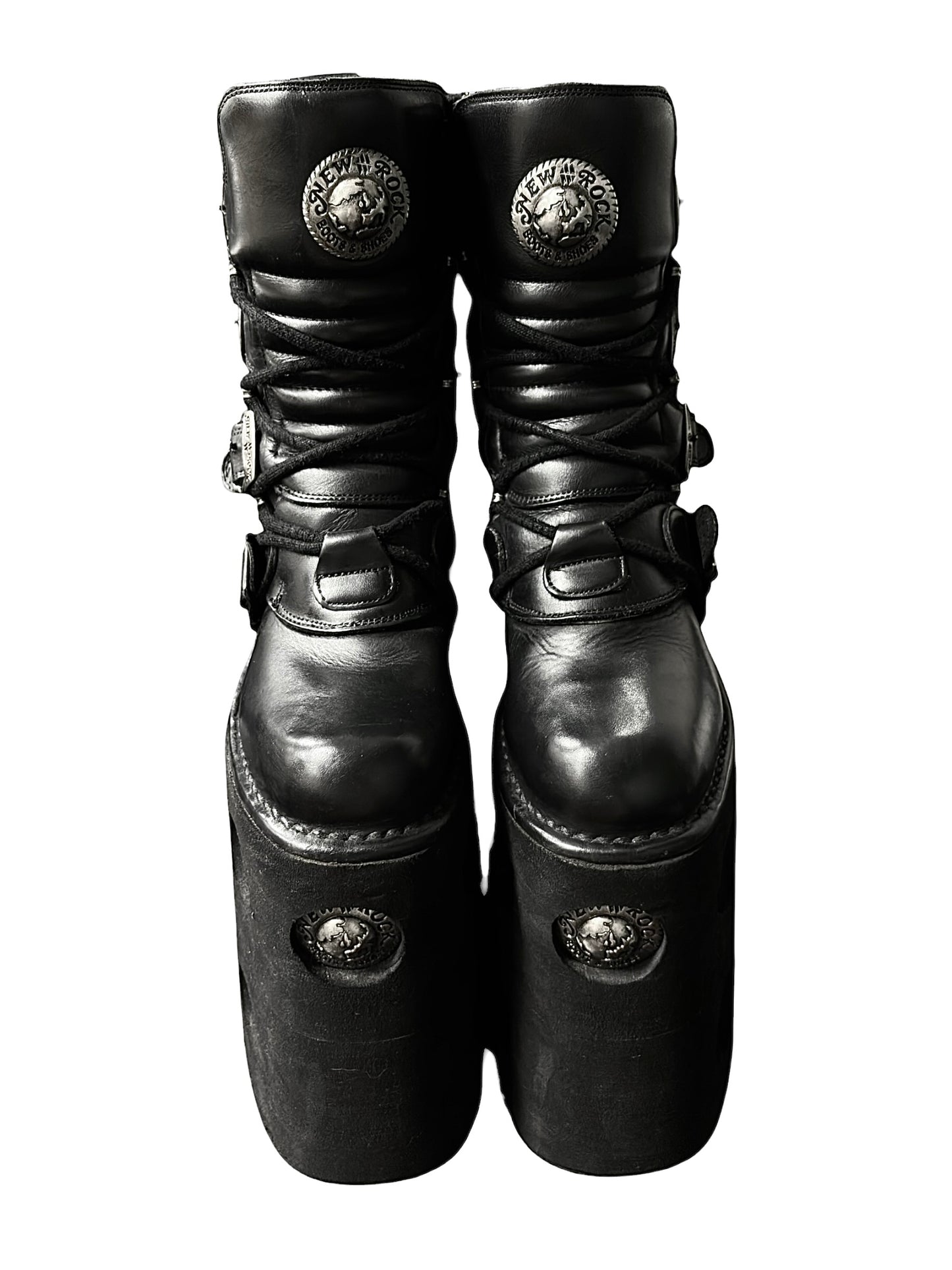 Super rare vintage New Rock double neptuno platform boots size 37