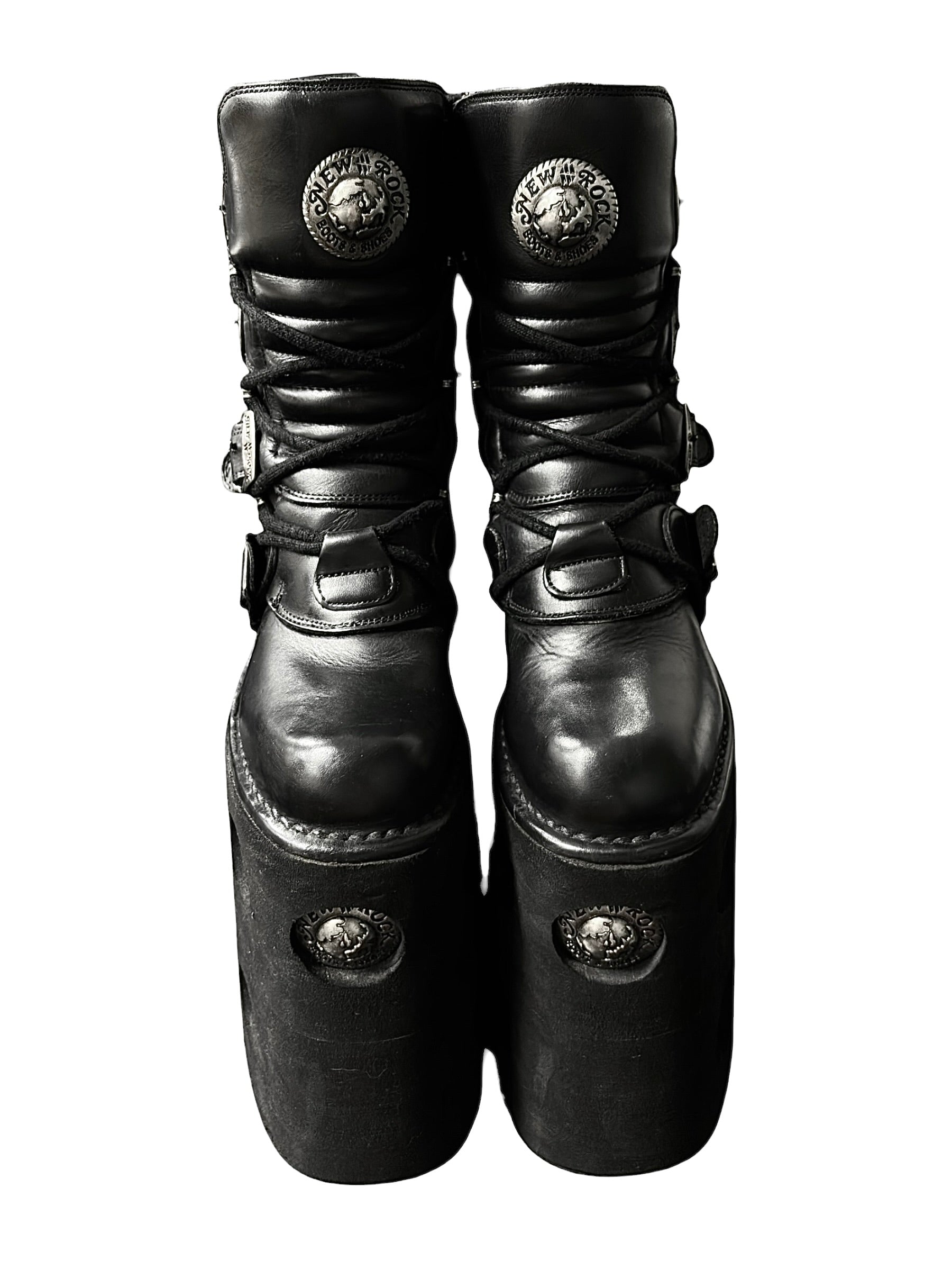 Super rare vintage New Rock double neptuno platform boots size 37