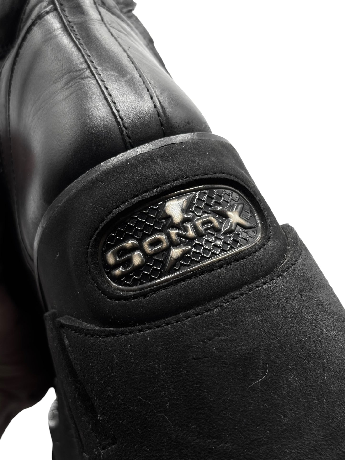 Vintage Sonax black leather platform boots