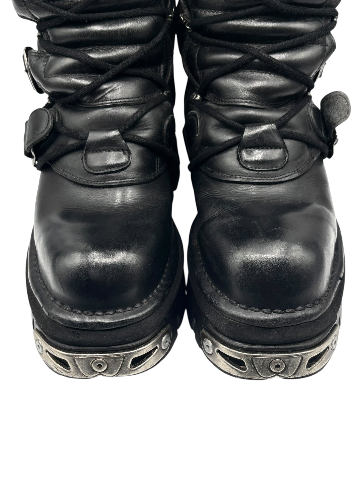 Vintage New Rock knee high reactor leather boots size 42