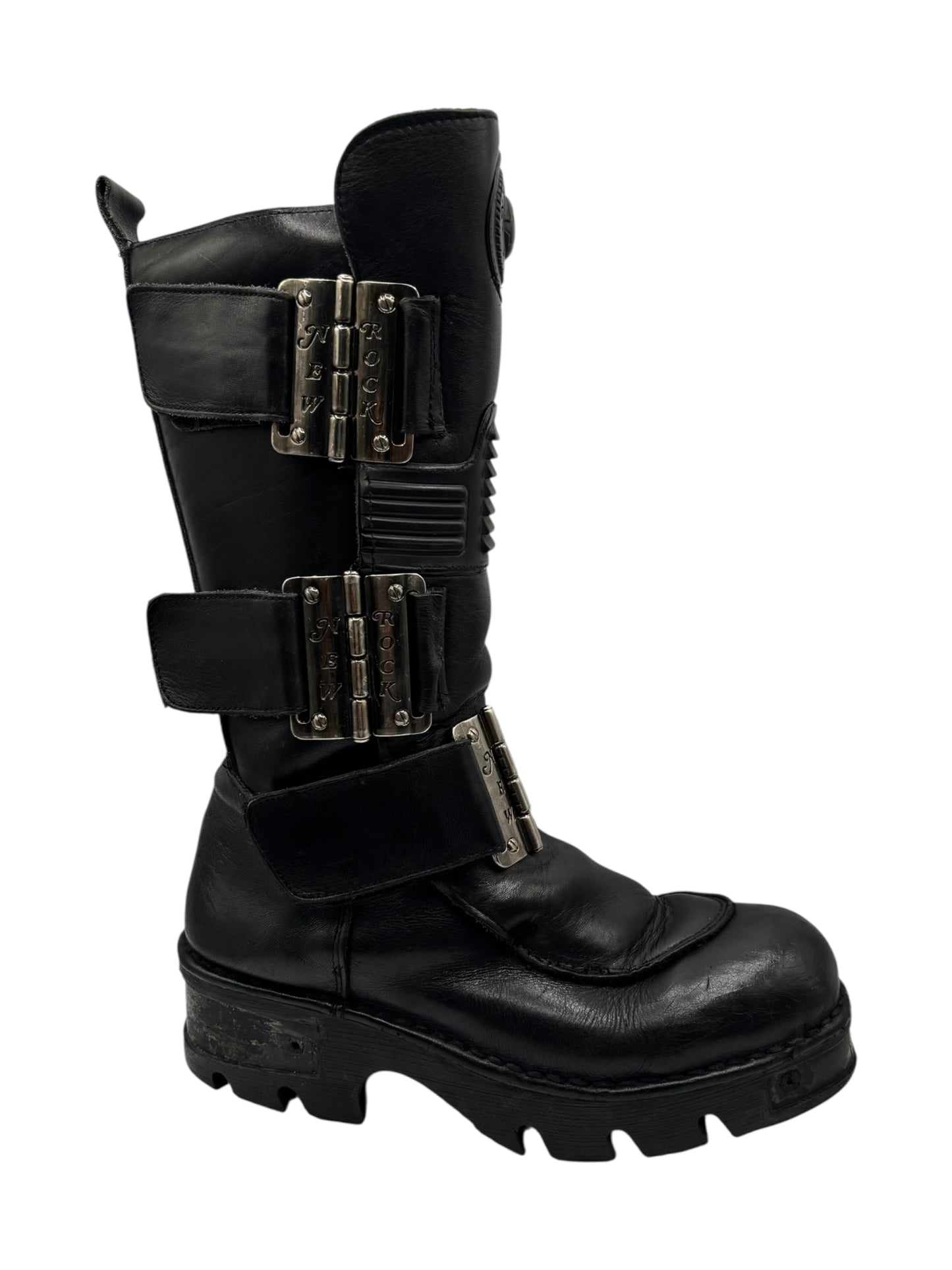 Vintage New Rock knee high leather boots size 41
