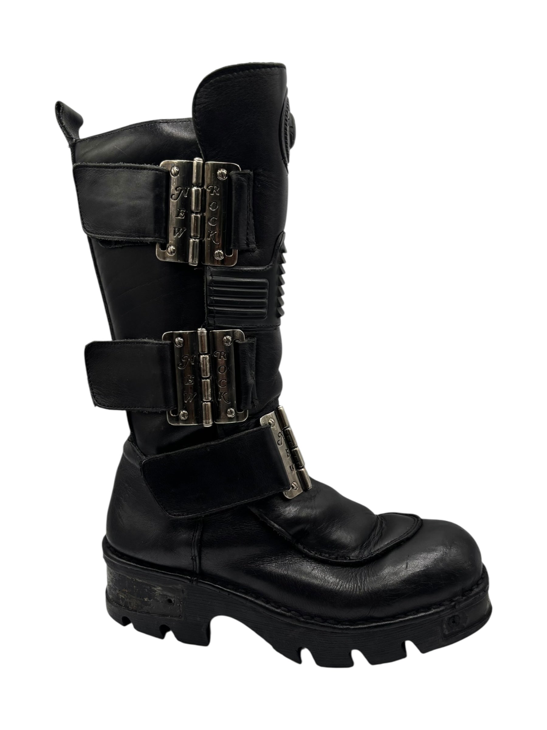 Vintage New Rock knee high leather boots size 41
