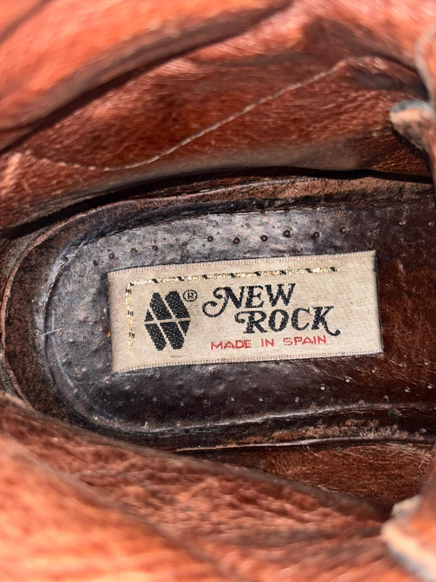 Vintage New Rock tiger reactor leather boots