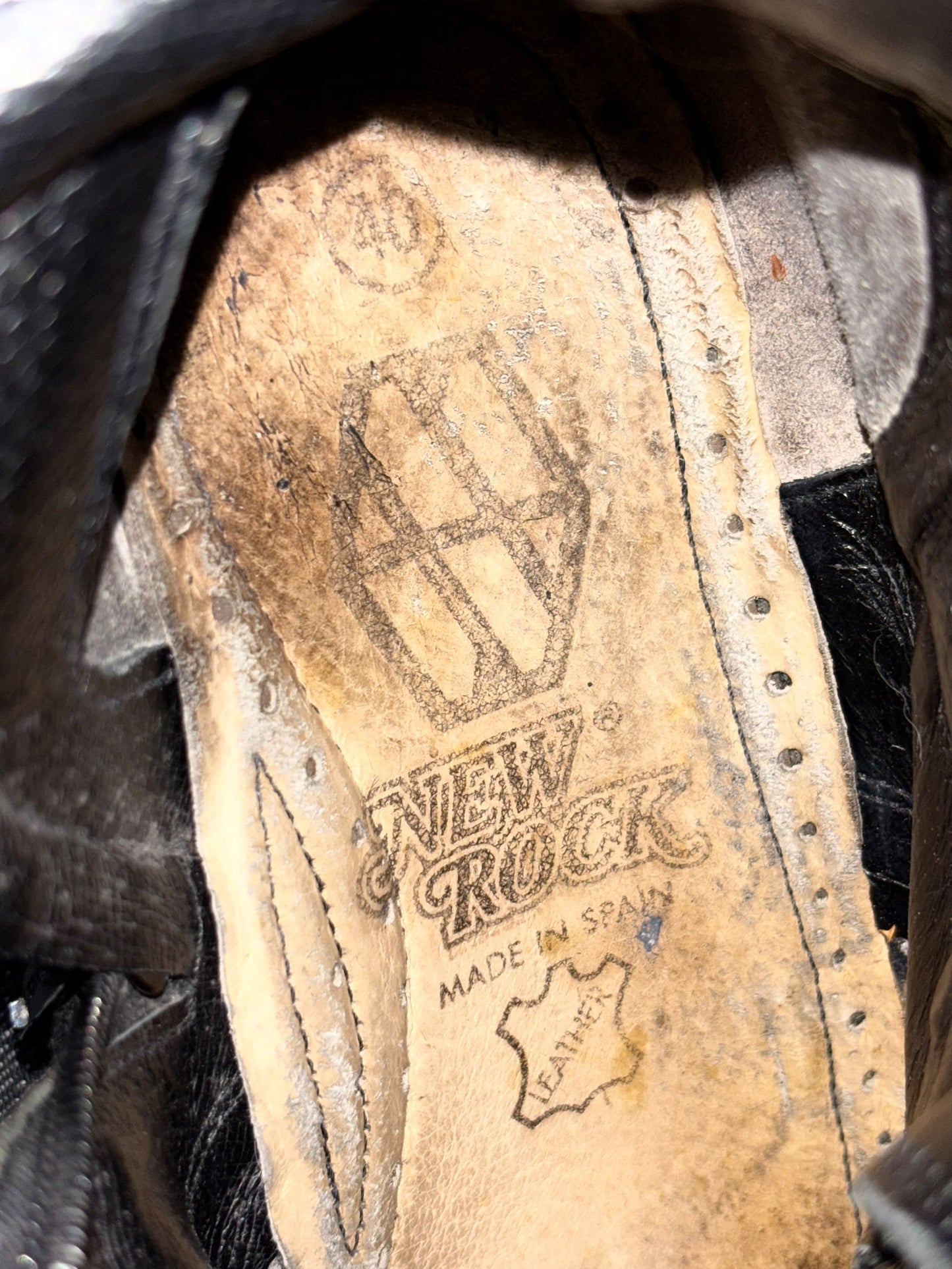Vintage New Rock knee high reactor leather boots