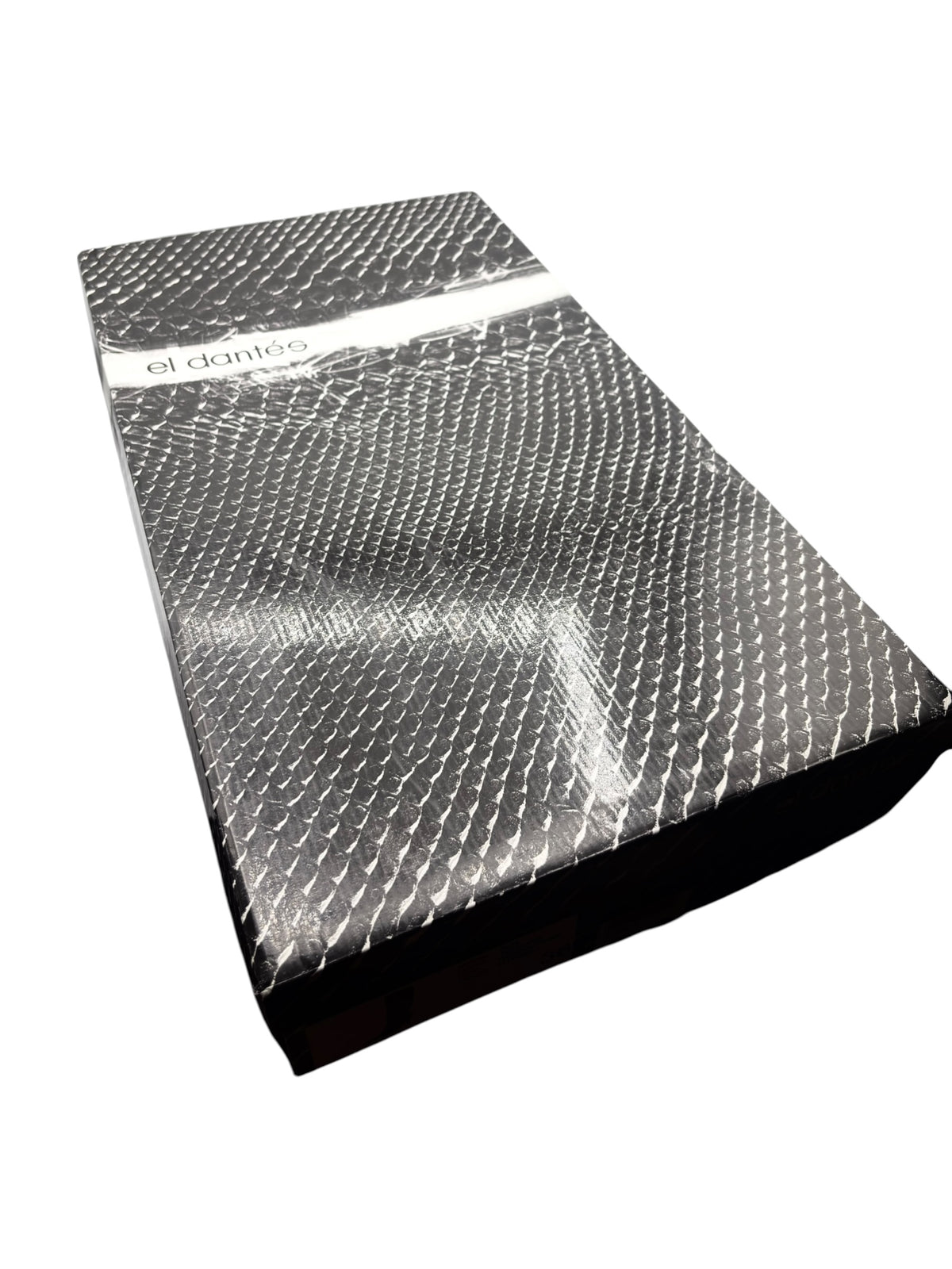 El dantes silver-toned metallic boot packaging envelope