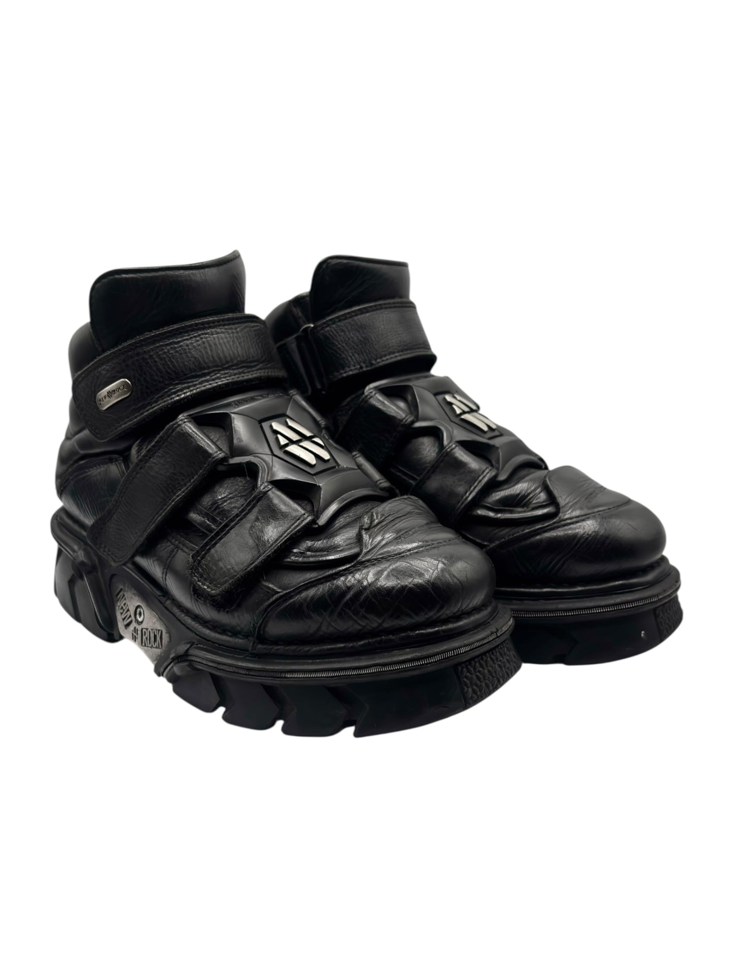 Vintage New Rock M-285 black platform boots size 42