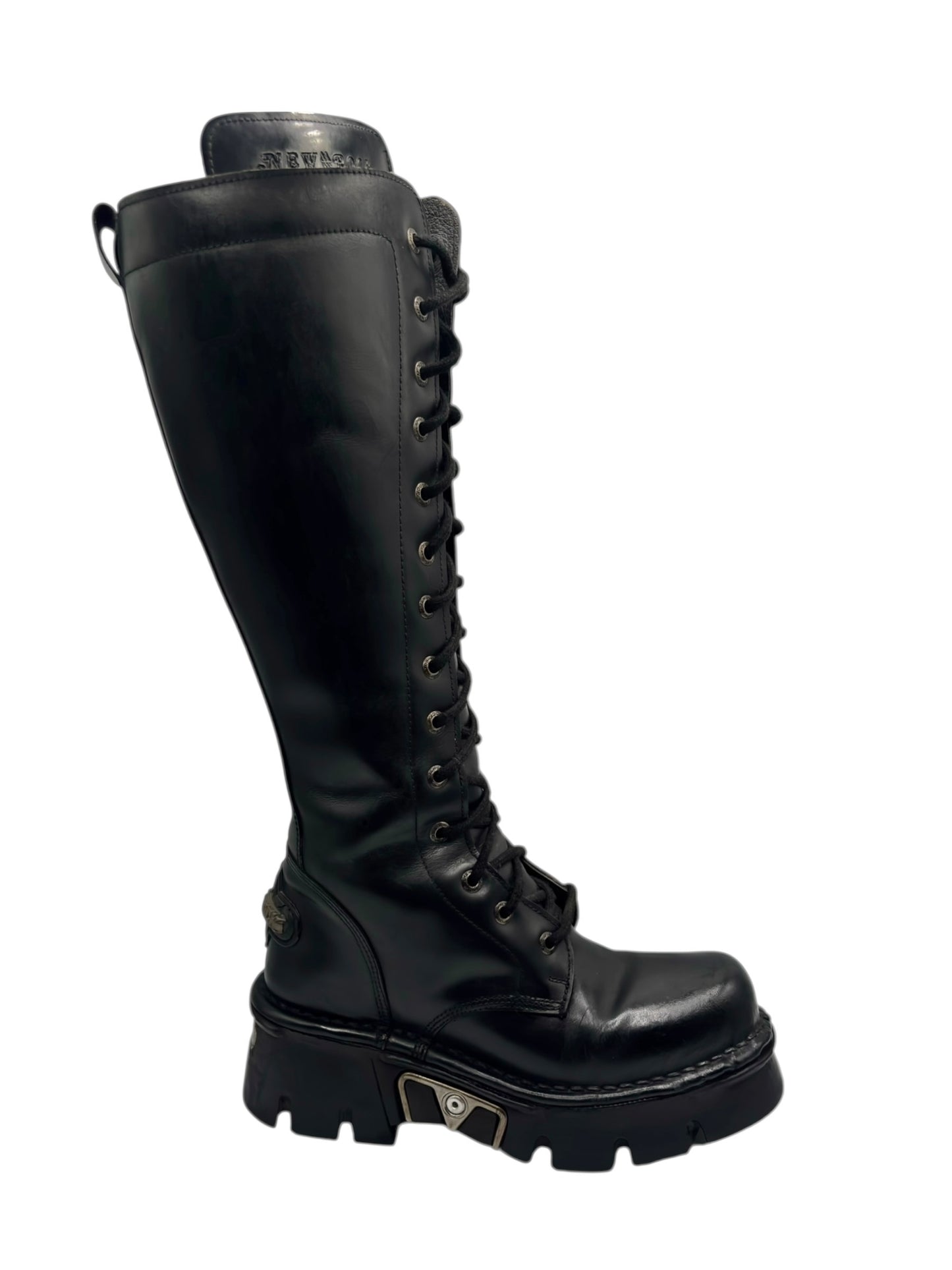 Vintage New Rock leather knee-high leather boots size 38