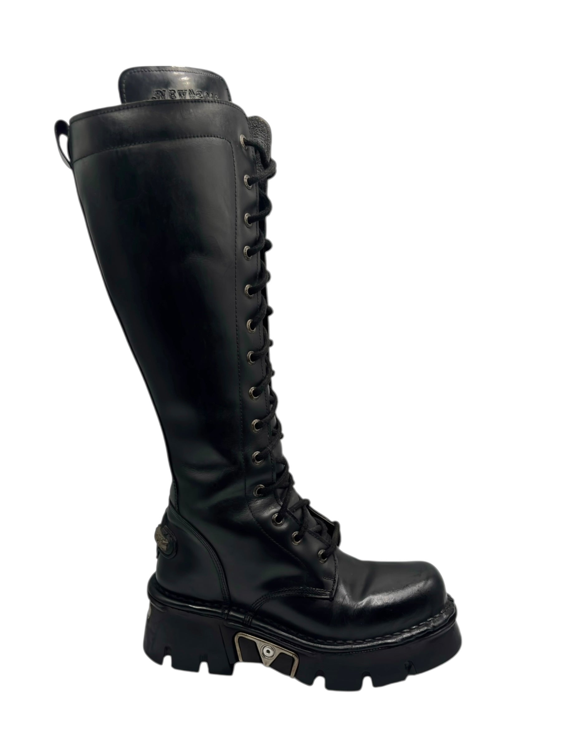 Vintage New Rock leather knee-high leather boots size 38