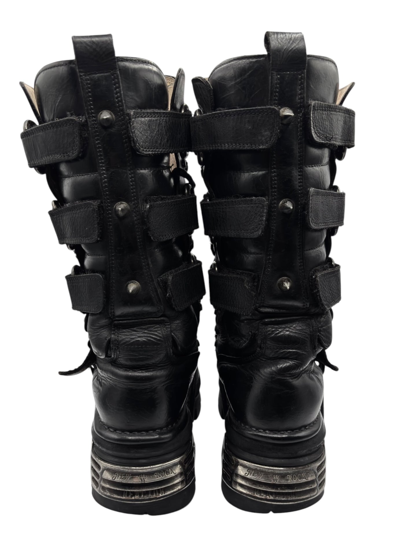 Vintage New Rock knee high reactor leather boots