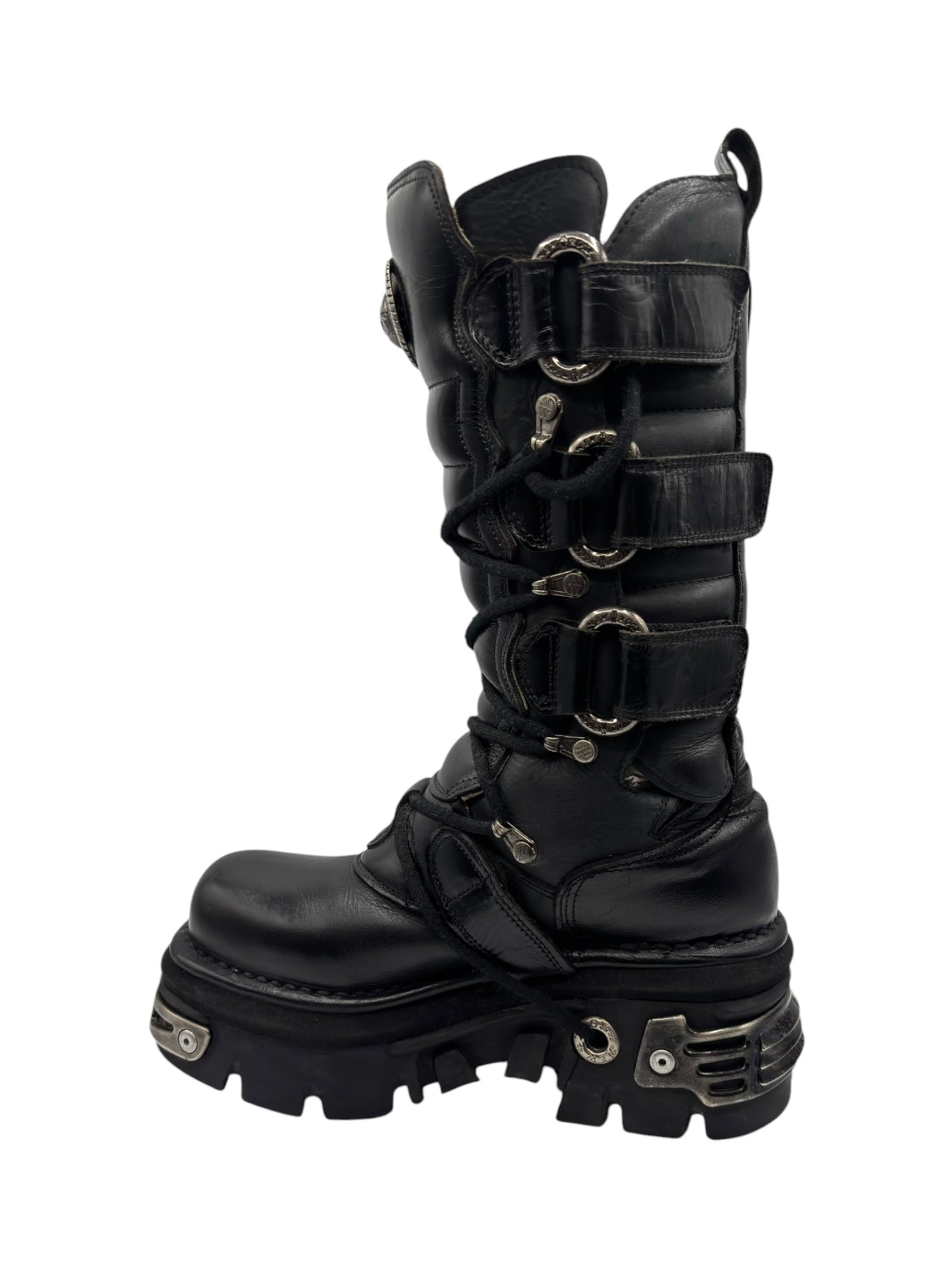 Vintage New Rock knee high reactor leather boots