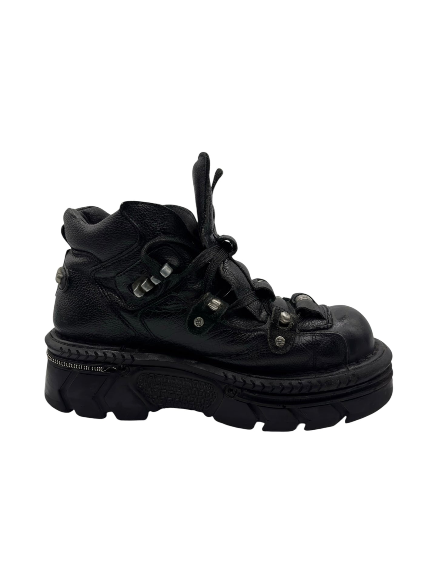 New Rock leather platform boots