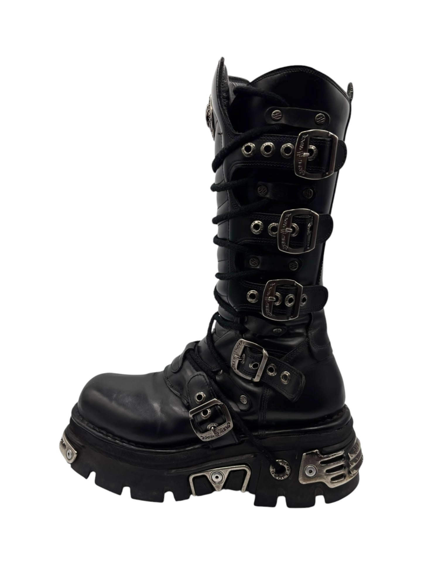 Vintage New Rock knee high reactor leather boots