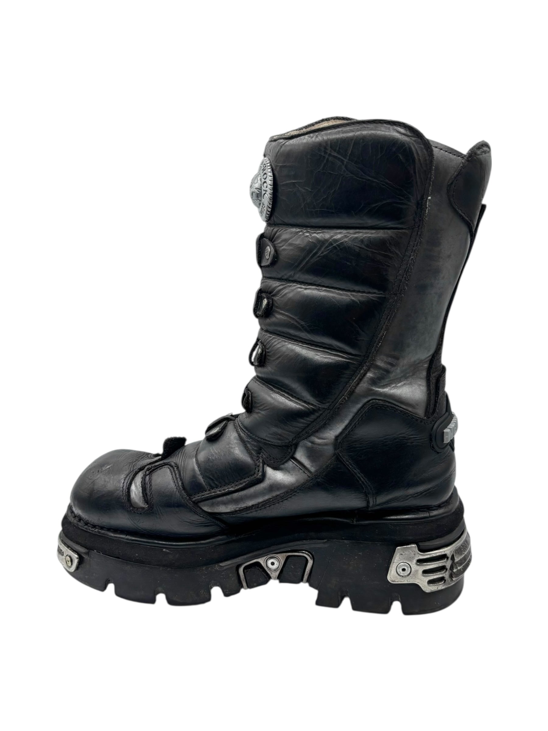 Vintage New Rock lace up reactor boots size 44