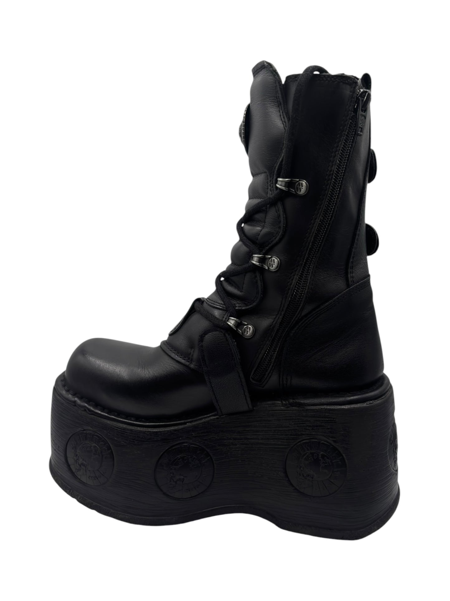 Vintage New Rock neptuno leather platform boots