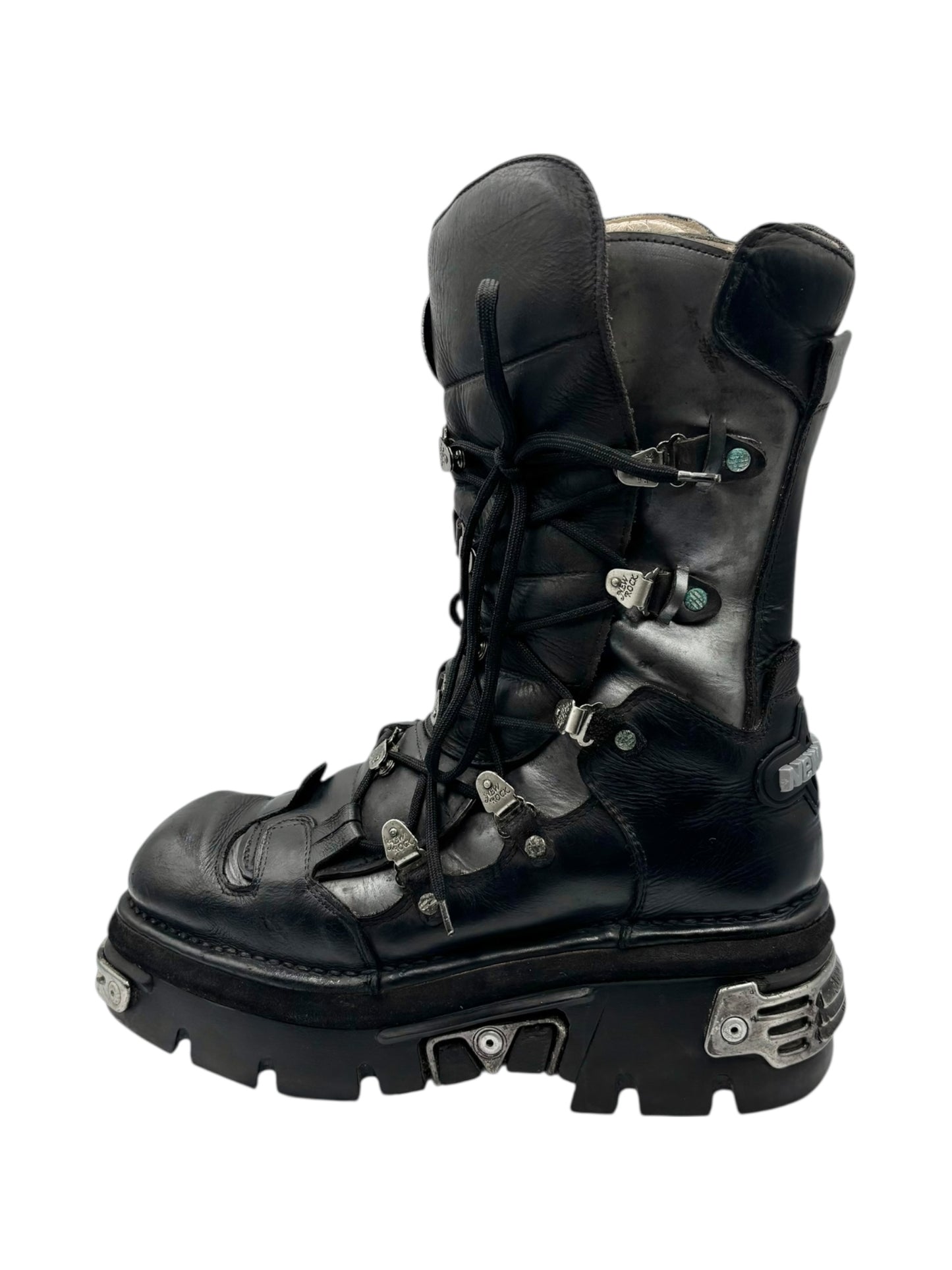 Vintage New Rock lace up reactor boots size 44