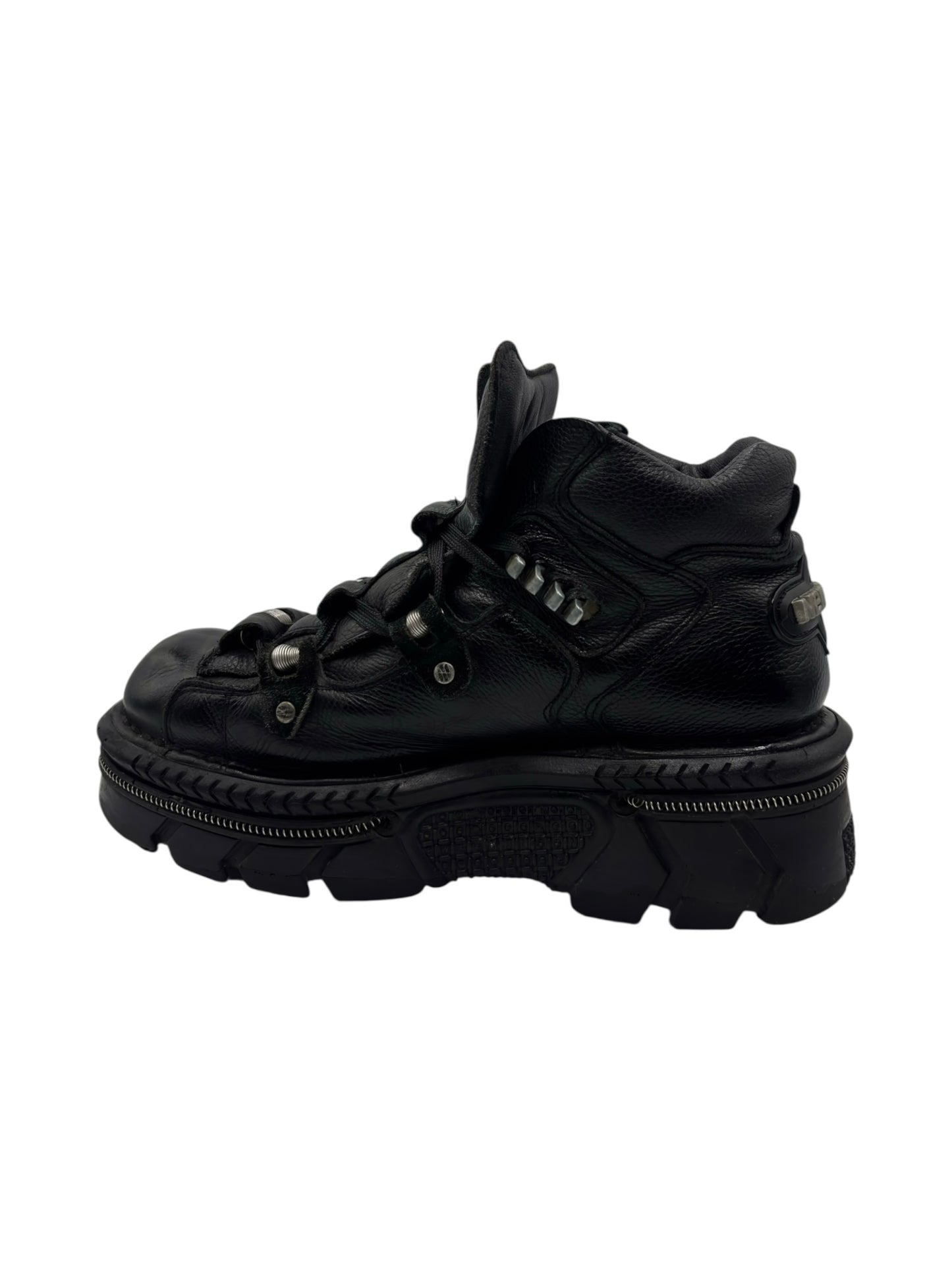 New Rock leather platform boots