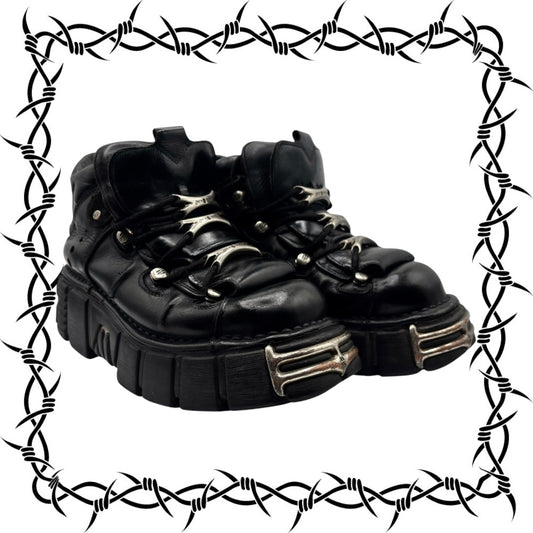 Vintage New Rock M.106-S1 leather platform boots