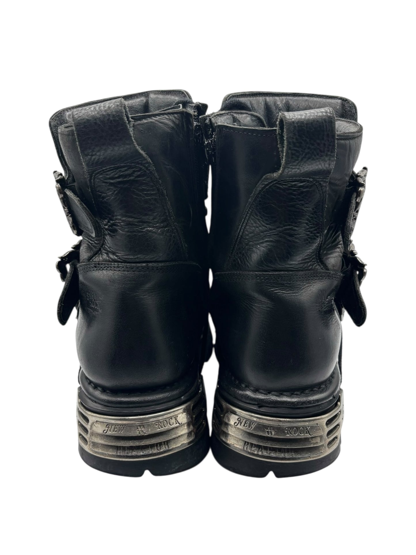 Vintage New Rock cross reactor leather platform boots size 44