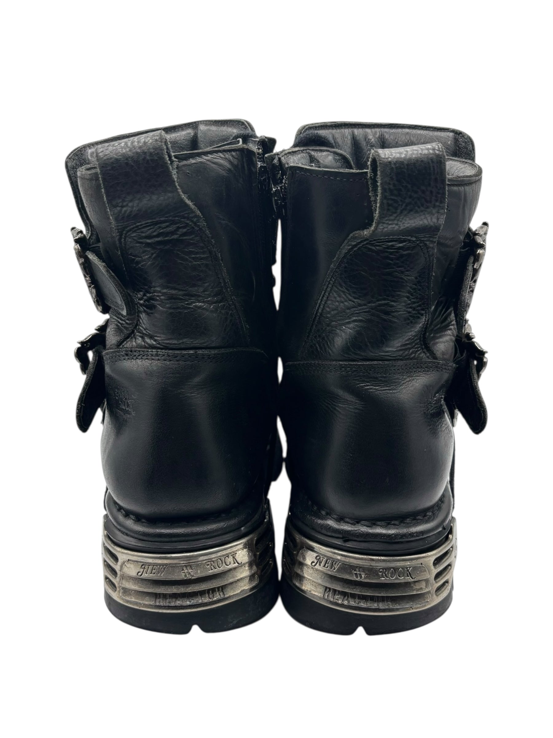 Vintage New Rock cross reactor leather platform boots size 44
