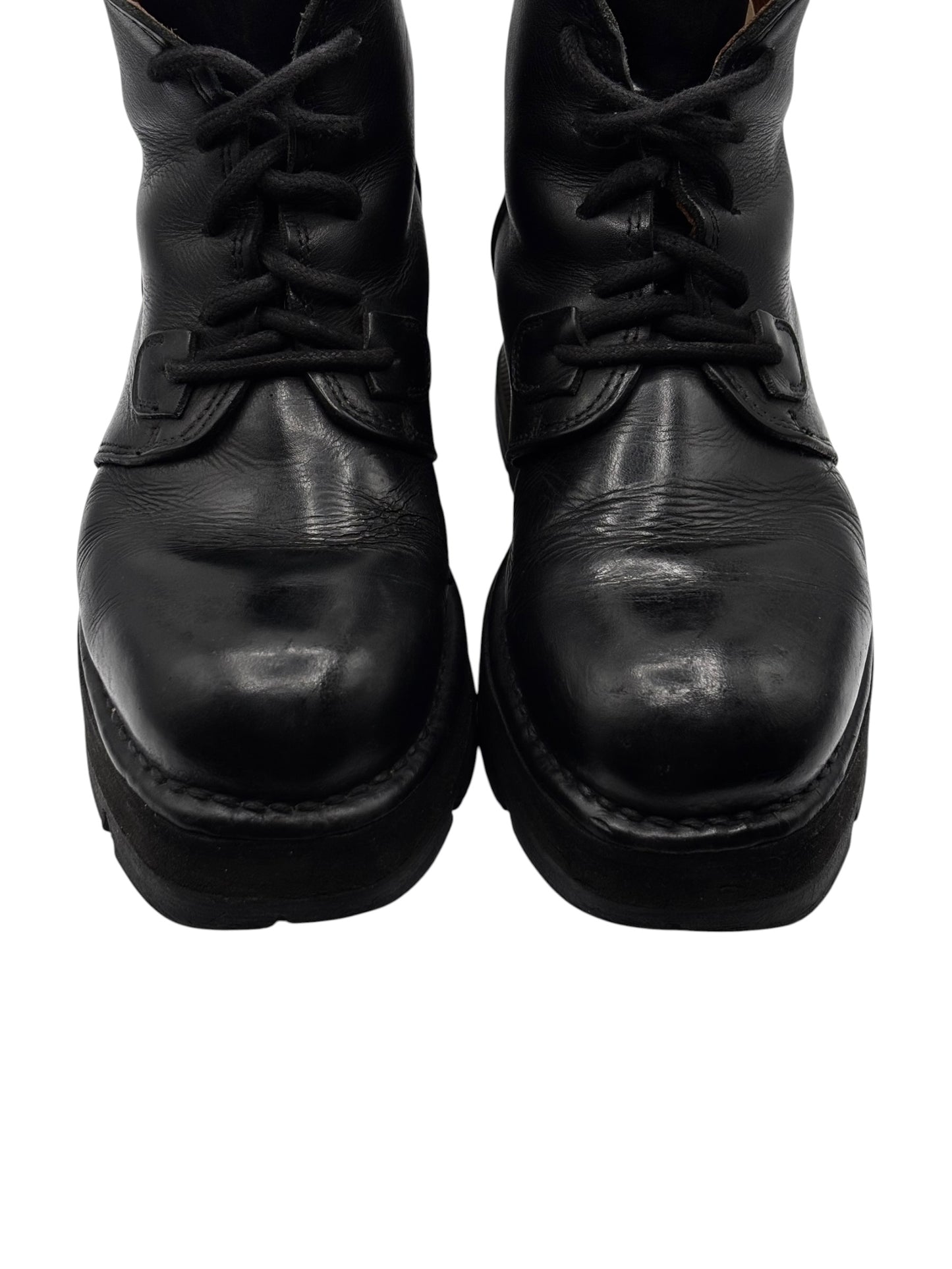Vintage New Rock raised-heel leather boots