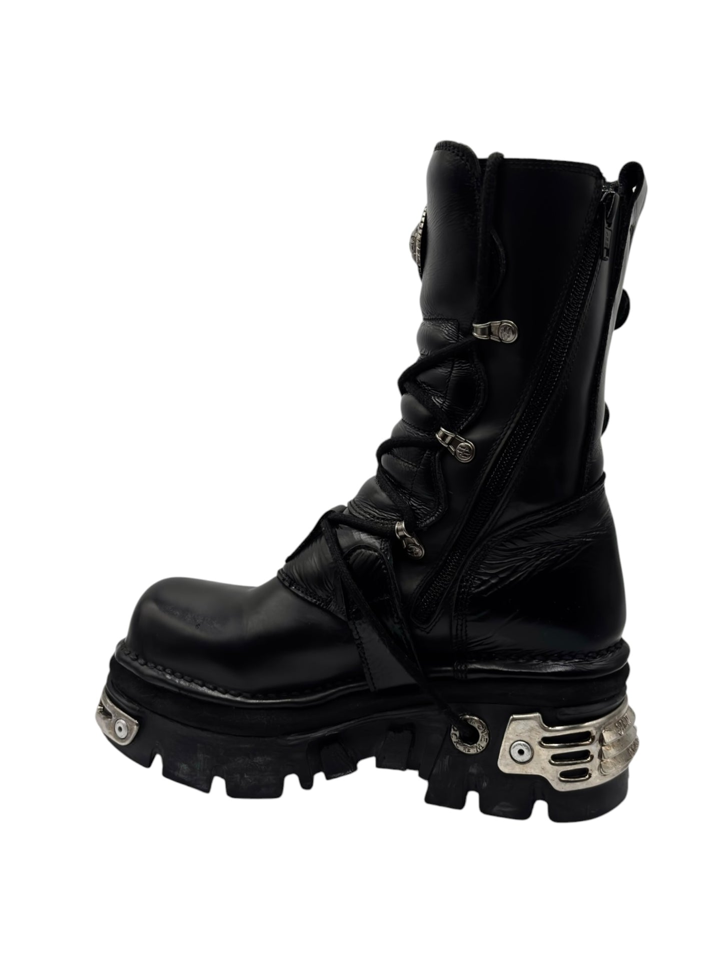 Vintage New Rock reactor mid-calf boots