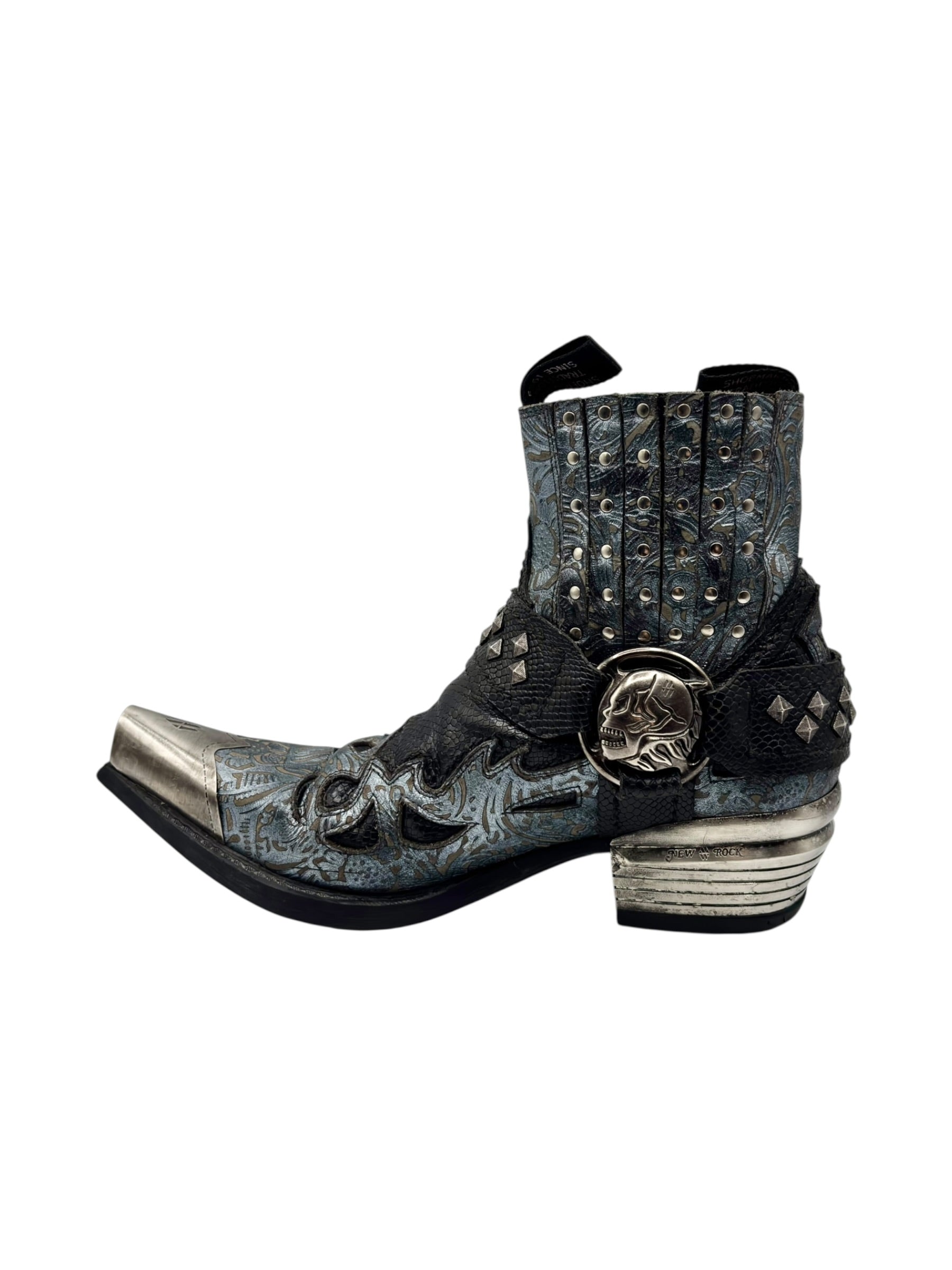 Vintage New Rock steel cap cowboy boots size 40