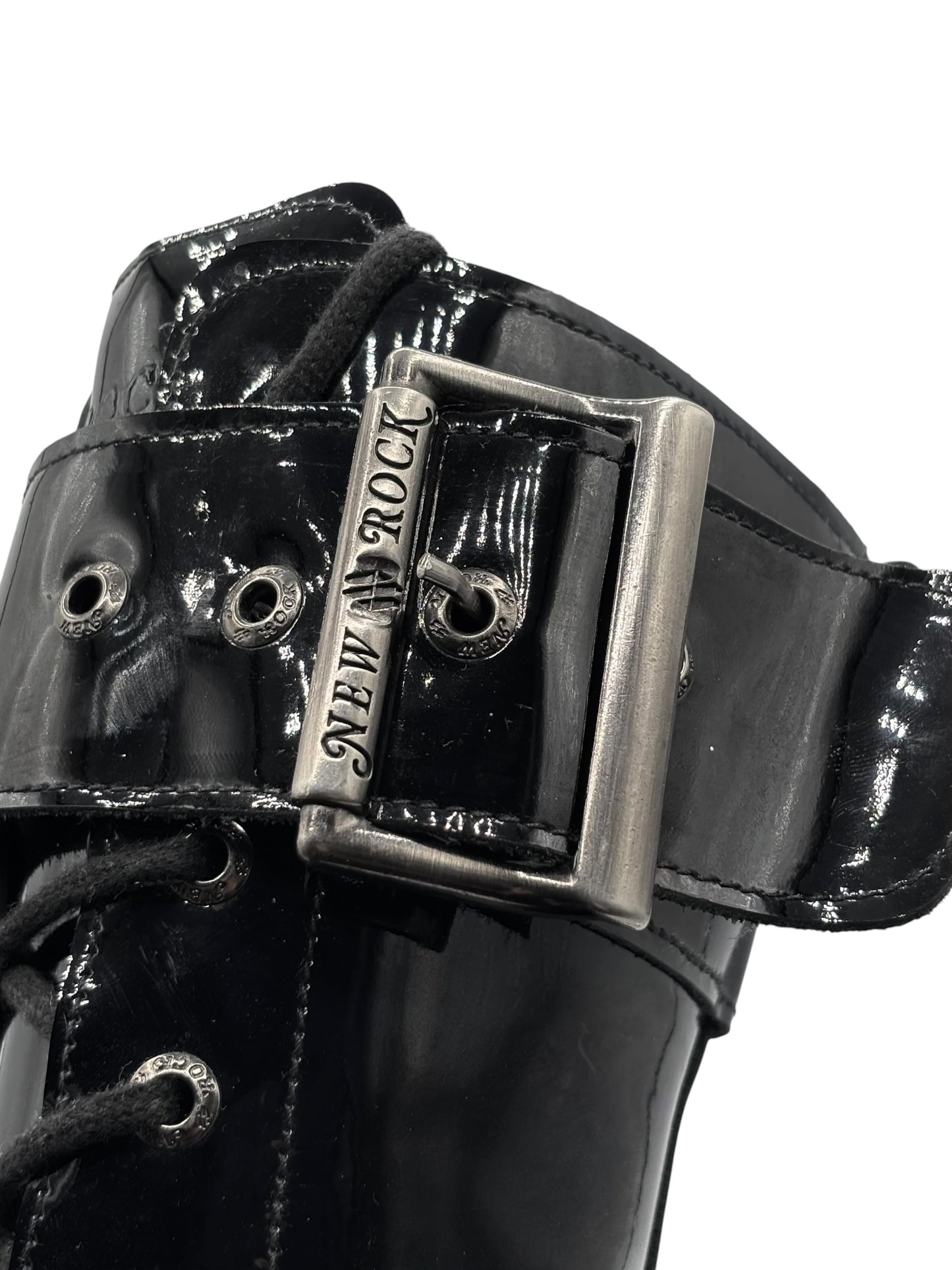 Vintage New Rock mid-calf reactor leather boots