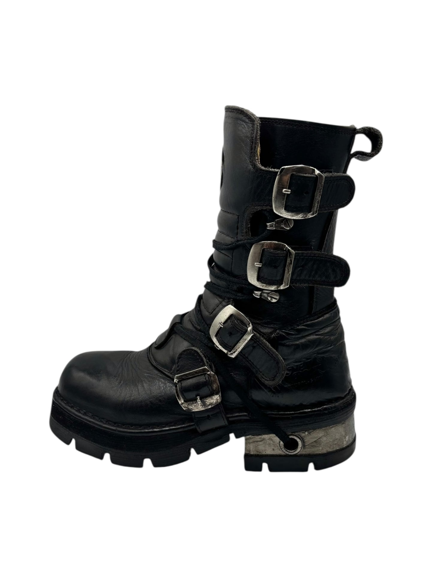 Vintage New Rock leather mid-calf boots size 38