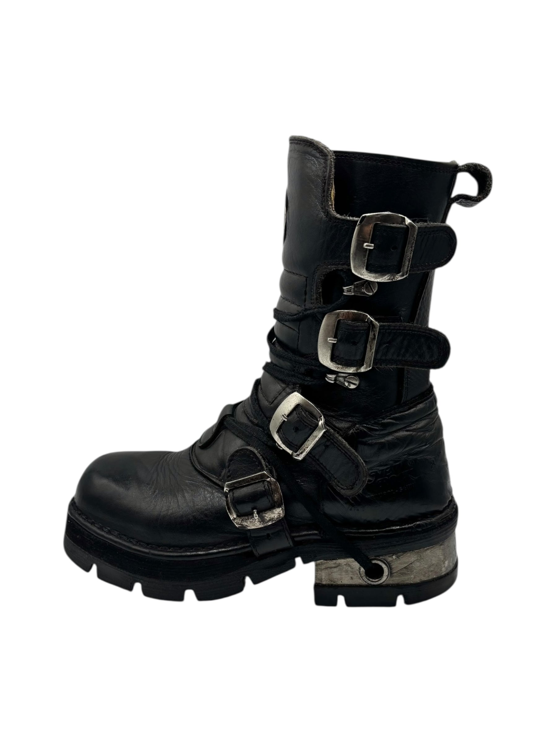 Vintage New Rock leather mid-calf boots size 38