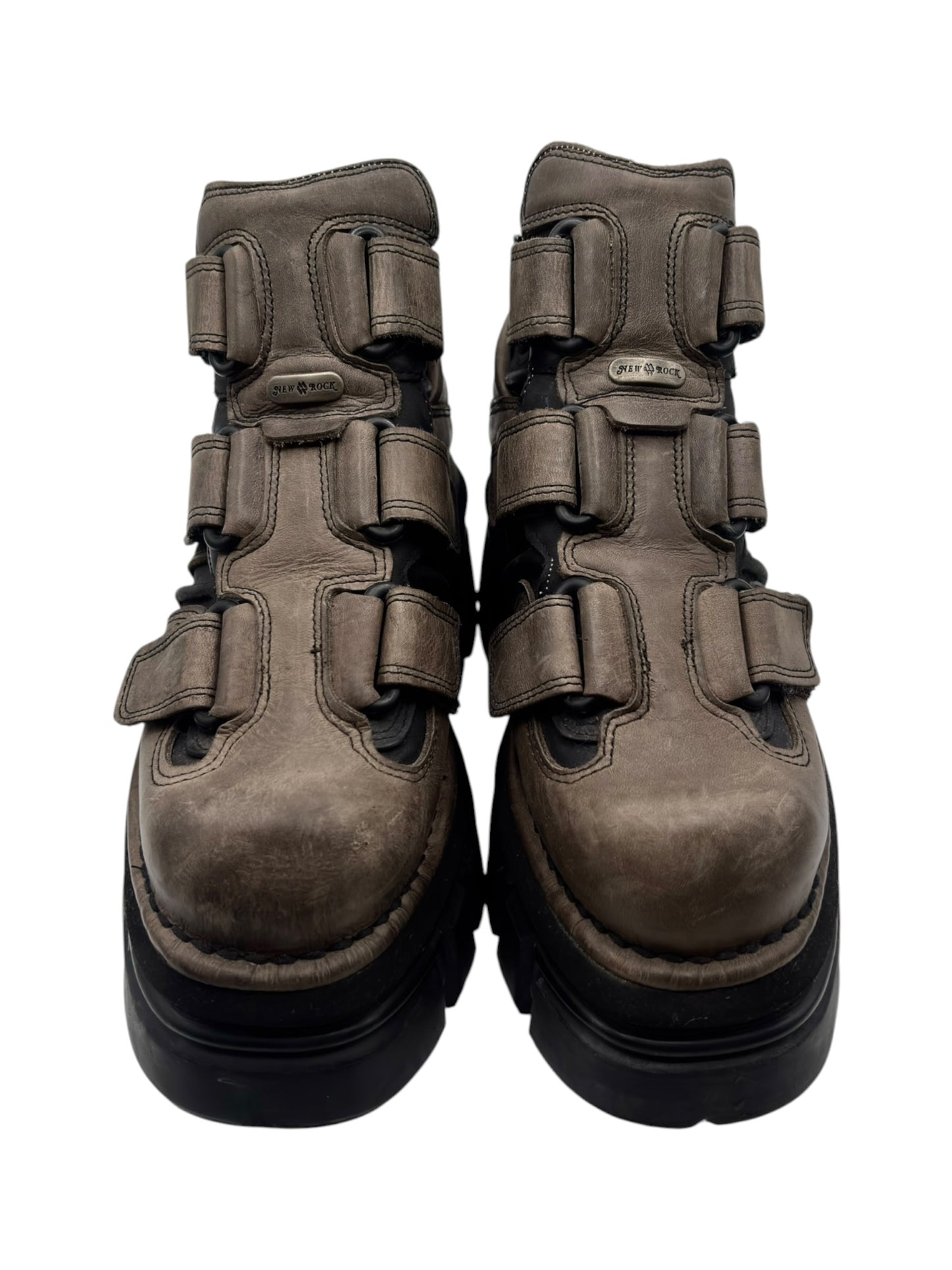 Vintage New Rock brown terminator platform boots
