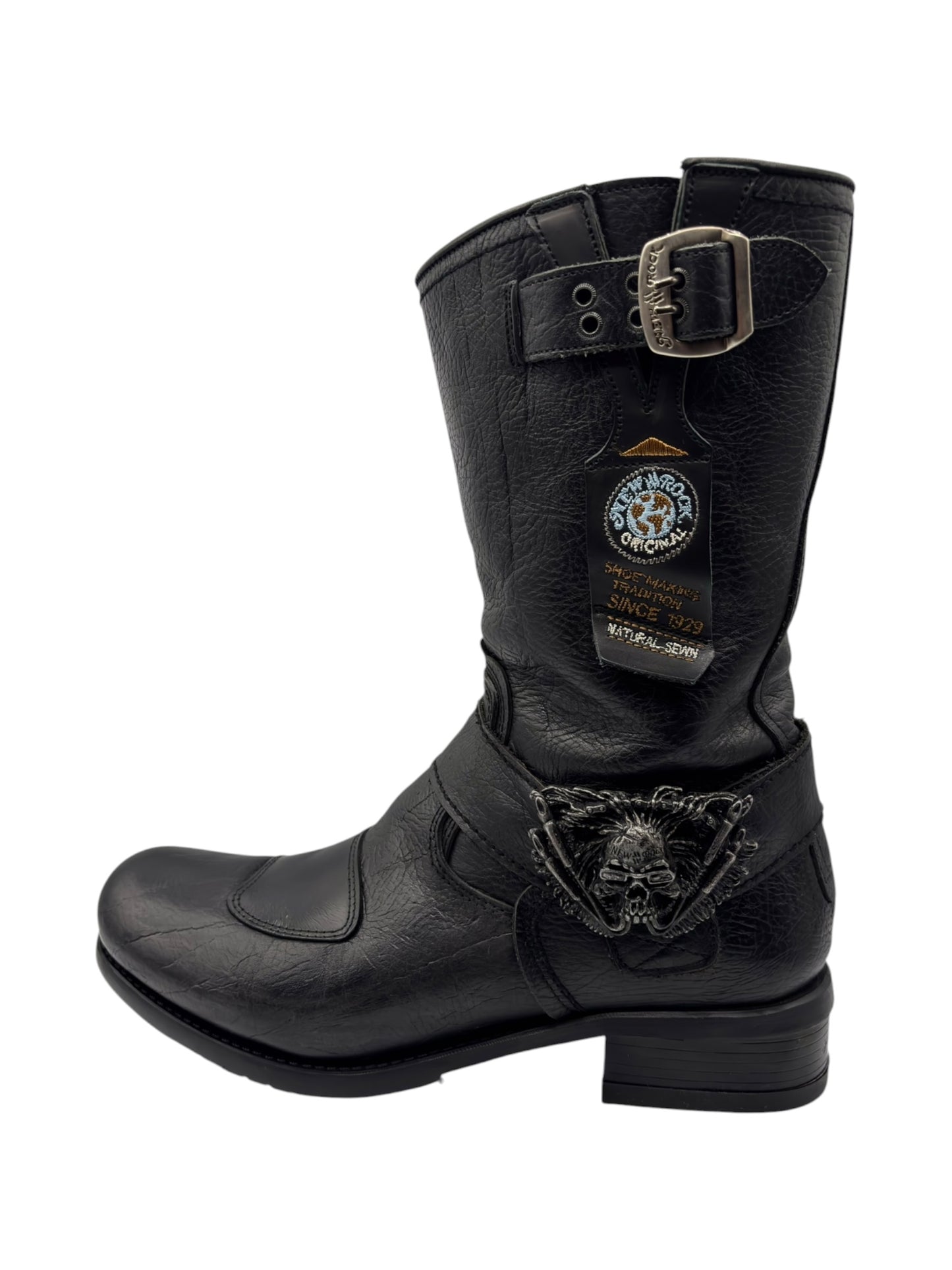 Vintage New Rock leather biker boots