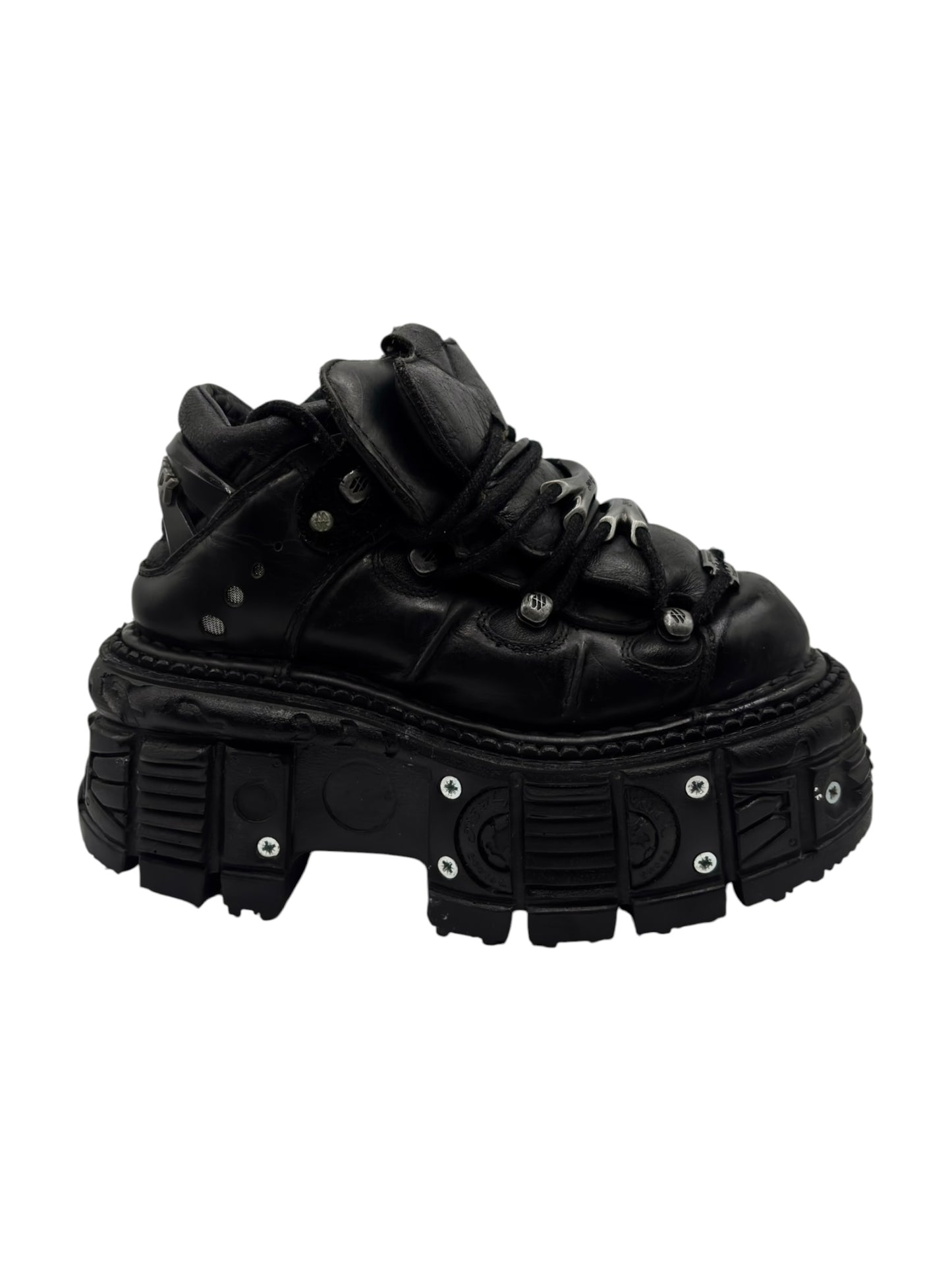 Vintage New Rock tank leather platform boots