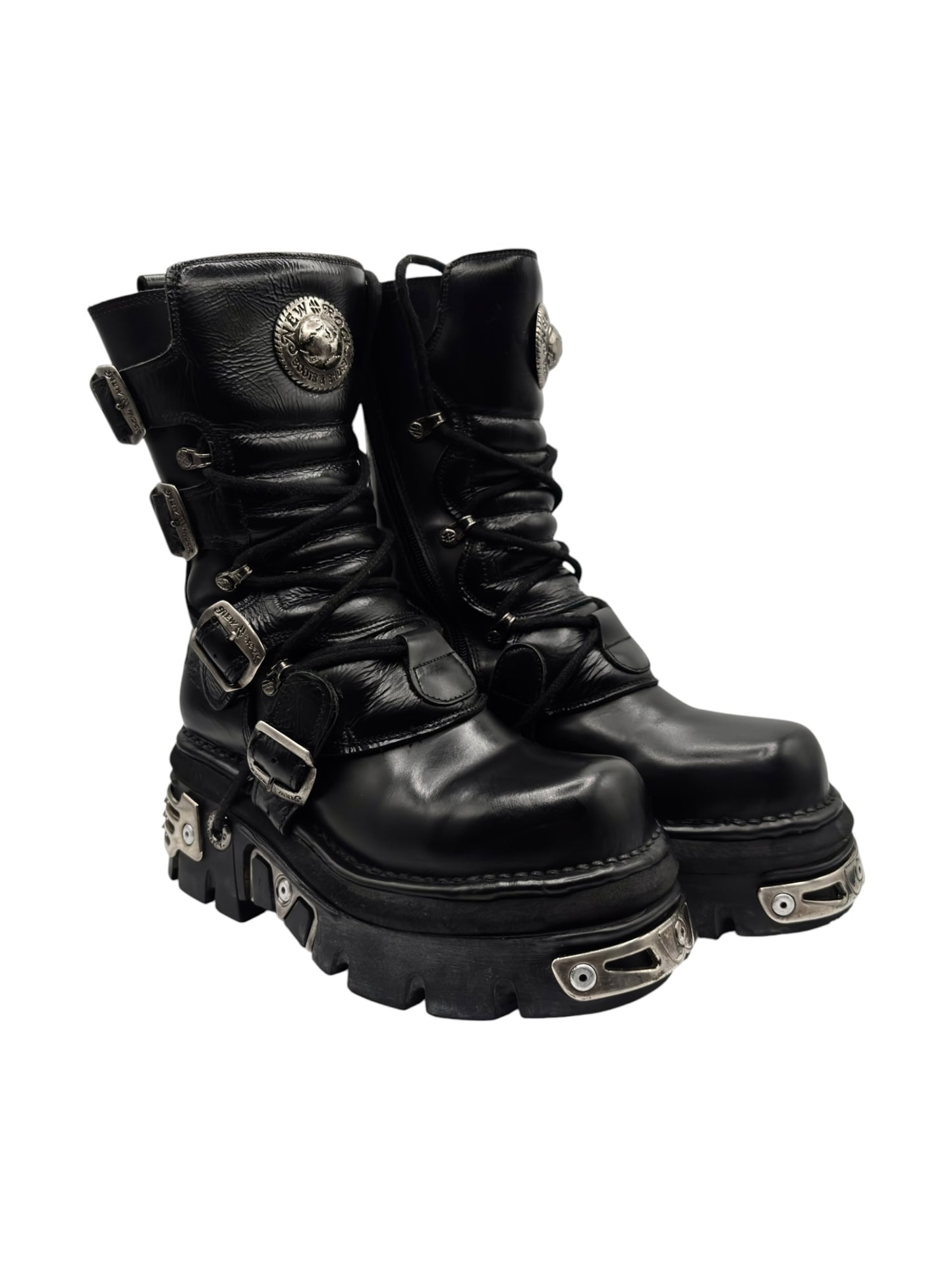 Vintage New Rock reactor mid-calf boots
