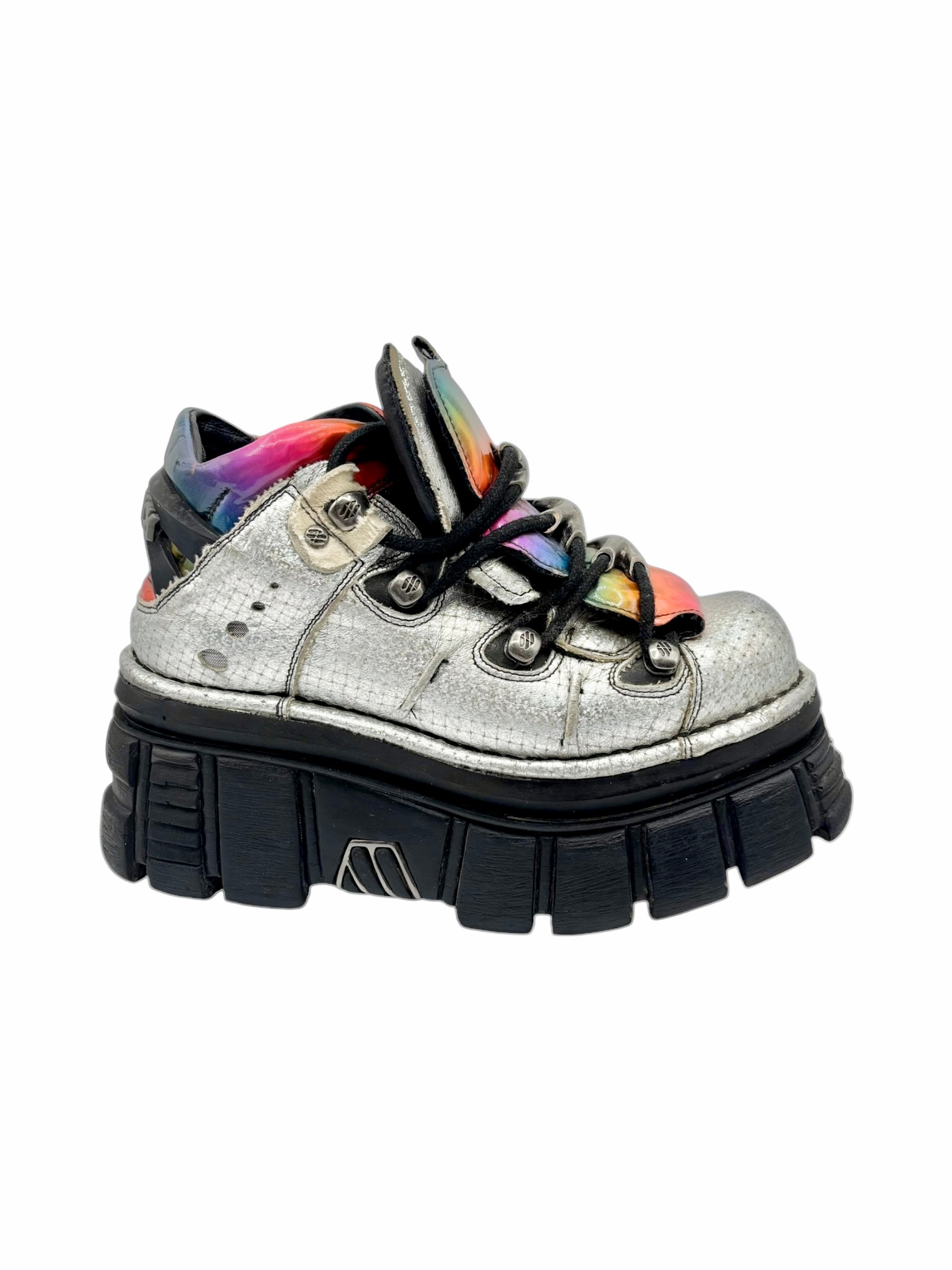 Rare vintage New Rock rainbow M106 platform boots size 38